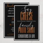 Invitation Photo de famille "Say Cheese" (Devant / Derrière)