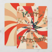 Invitation Photo de famille unique d'art atomique du milieu d (Devant / Derrière)