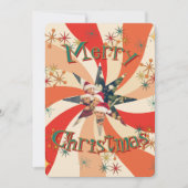 Invitation Photo de famille unique d'art atomique du milieu d (Devant)