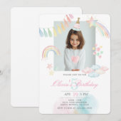Invitation Photo de fête d'anniversaire (Devant / Derrière)