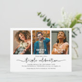 Invitation Photo de fête d'anniversaire conjointe 3 (Debout devant)