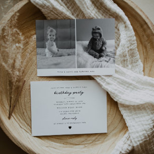 Invitation Photo de fête d'anniversaire conjointe d'amis