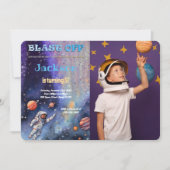 Invitation Photo de fête d'anniversaire dans l'espace éditabl (Devant)