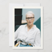 Invitation Photo de fête d'anniversaire de 70 ans en écriture (Dos)