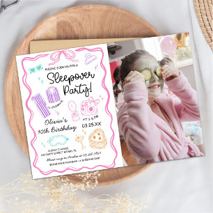Invitation Photo de fête d'anniversaire de fille mignonne de