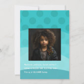 Invitation Photo de fête d'anniversaire de la mignonne fille  (Dos)