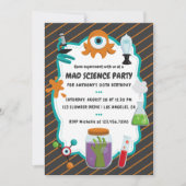 Invitation Photo de fête d'anniversaire de Mad Science person (Devant)