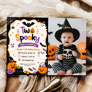 Invitation Photo de fête d'anniversaire d'Halloween effrayant