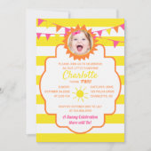 Invitation Photo de fête d'anniversaire du dimanche (Devant)