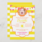 Invitation Photo de fête d'anniversaire du dimanche (Devant / Derrière)