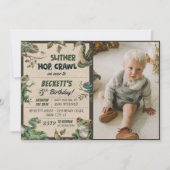 Invitation Photo de fête d'anniversaire d'un enfant à thème d (Devant)