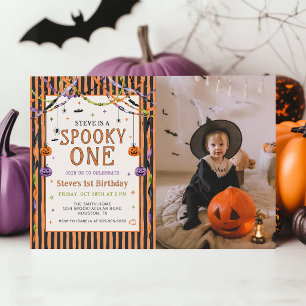 Invitation Photo de fête d'anniversaire Halloween d'un Spooky