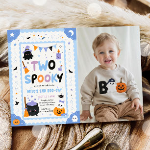 Invitation Photo de fête d'anniversaire Halloween effrayant P