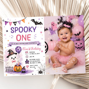 Invitation Photo de fête d'anniversaire Halloween Spooky One