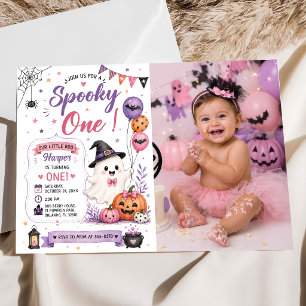Invitation Photo de fête d'anniversaire Halloween Spooky One