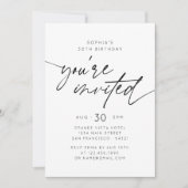 Invitation Photo de fête d'anniversaire moderne simple vous ê (Devant)
