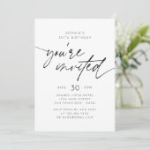 Invitation Photo de fête d'anniversaire moderne simple vous ê (Debout devant)