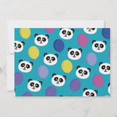 Invitation photo de fête d'anniversaire Panda-moni (Dos)