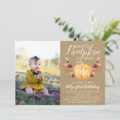 Invitation Photo de fête d'anniversaire personnalisé pour l'a (Debout devant)