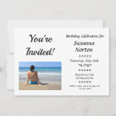 Invitation Photo de fête d'anniversaire personnalisée (Devant)