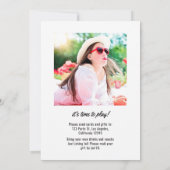 Invitation Photo de fête d'anniversaire virtuelle Bokeh (Dos)
