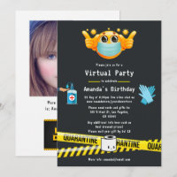 Photo de fête d'anniversaire virtuelle en quaranta