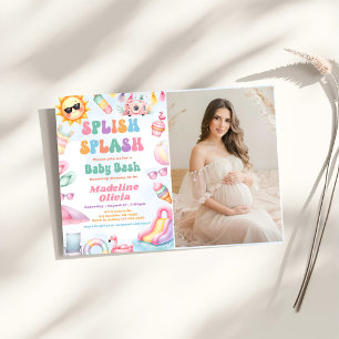 Invitation Photo de fête de Baby Shower Summer Splish Splash