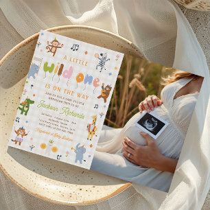 Invitation Photo de fête de bébé Safari Wild One