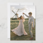 Invitation Photo de fête de couples célébrant ensemble l'or (Dos)