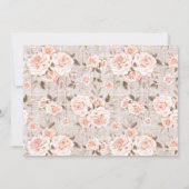 Invitation Photo de fête de fiançailles au bois rustique et a (Dos)