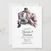 Invitation Photo de fête de fiançailles moderne (Devant)