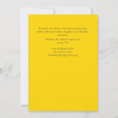 Invitation Photo de Fête de Mariage Élégance Dorée (Dos)