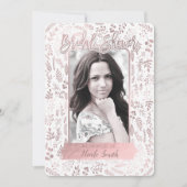 Invitation Photo de Fête de Mariage Moderne avec Feuille d'Or (Devant)