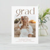 Invitation Photo de fête de remise de diplôme d'infirmière mi (Debout devant)