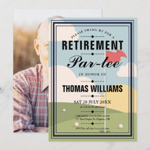 Invitation Photo de fête de retraite de golf