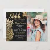 Invitation Photo de fête de retraite Surprise du Pineapple d' (Devant)