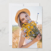 Invitation Photo de Fête des mariées de Fleur sauvage lunatiq (Dos)