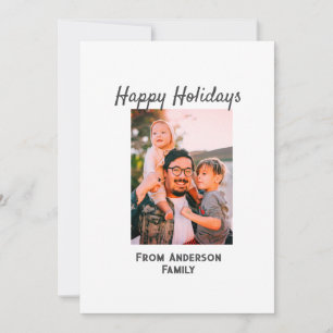 Invitation Photo de fêtes joyeuses amour moderne simple famil