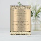 Invitation Photo de fiançailles de mariage Rose Faux Or Sépia (Debout devant)