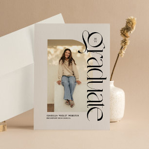 Invitation Photo de fin d'études modernes remise aux diplômés