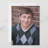 Invitation Photo de fin d'études Stylish Classic Lauréat Bleu (Devant)