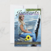 Invitation Photo de fin d'études supérieures verticales - Bar (Devant)