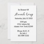 Invitation Photo de finissants promotion  (Dos)