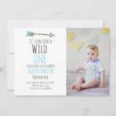 Invitation photo de flèche tribale pour un wild on (Devant)