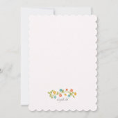 Invitation photo de fleurs délicates (Dos)