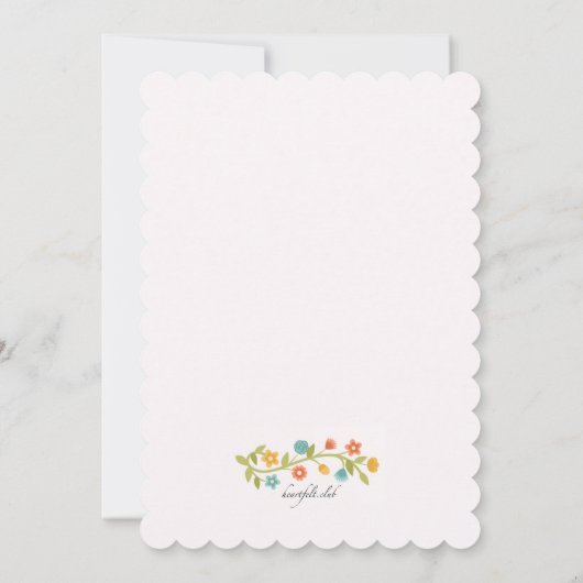 Invitation photo de fleurs délicates (Dos)