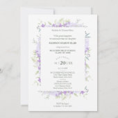 Invitation Photo de fleurs et branches aux tons violets pour  (Dos)