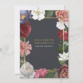 Invitation Photo de funérailles de célébration de vie florale (Dos)