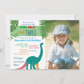Invitation Photo de garçon 3e anniversaire (Devant)