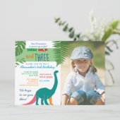 Invitation Photo de garçon 3e anniversaire (Debout devant)